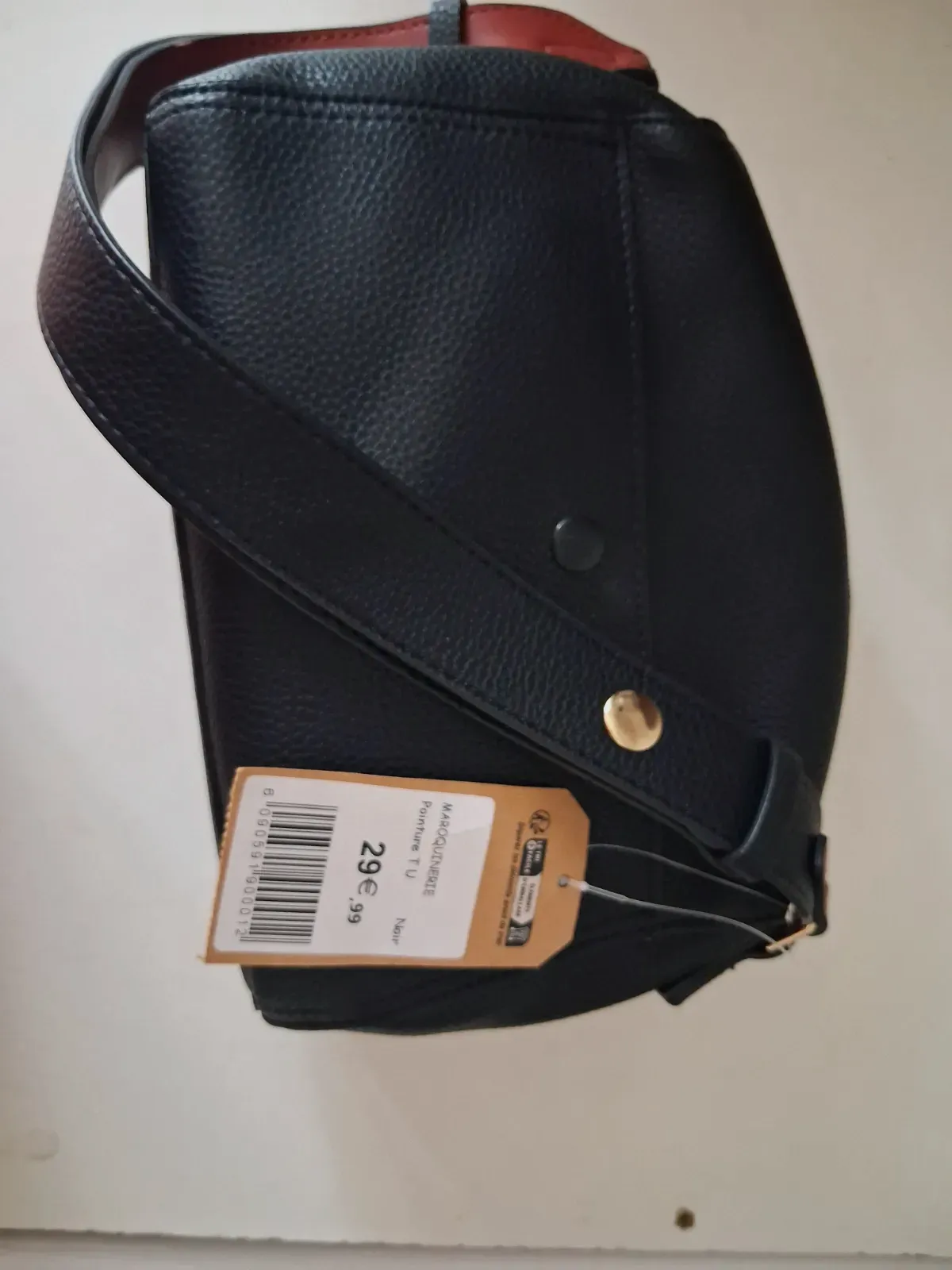 Sac bandoulière FPC en similicuir noir – FPC – taille Taille unique 3