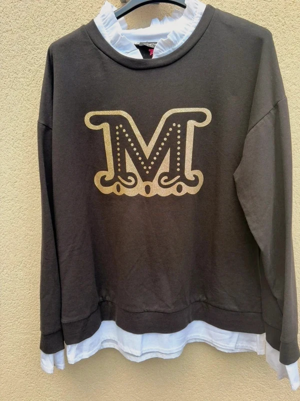 Sweat imprimé effet chemise 36/42