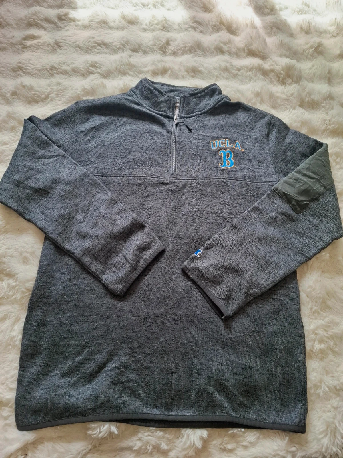 Sweat / Pull Rétro Zippé UCLA Champion Gris Chiné T.M / M