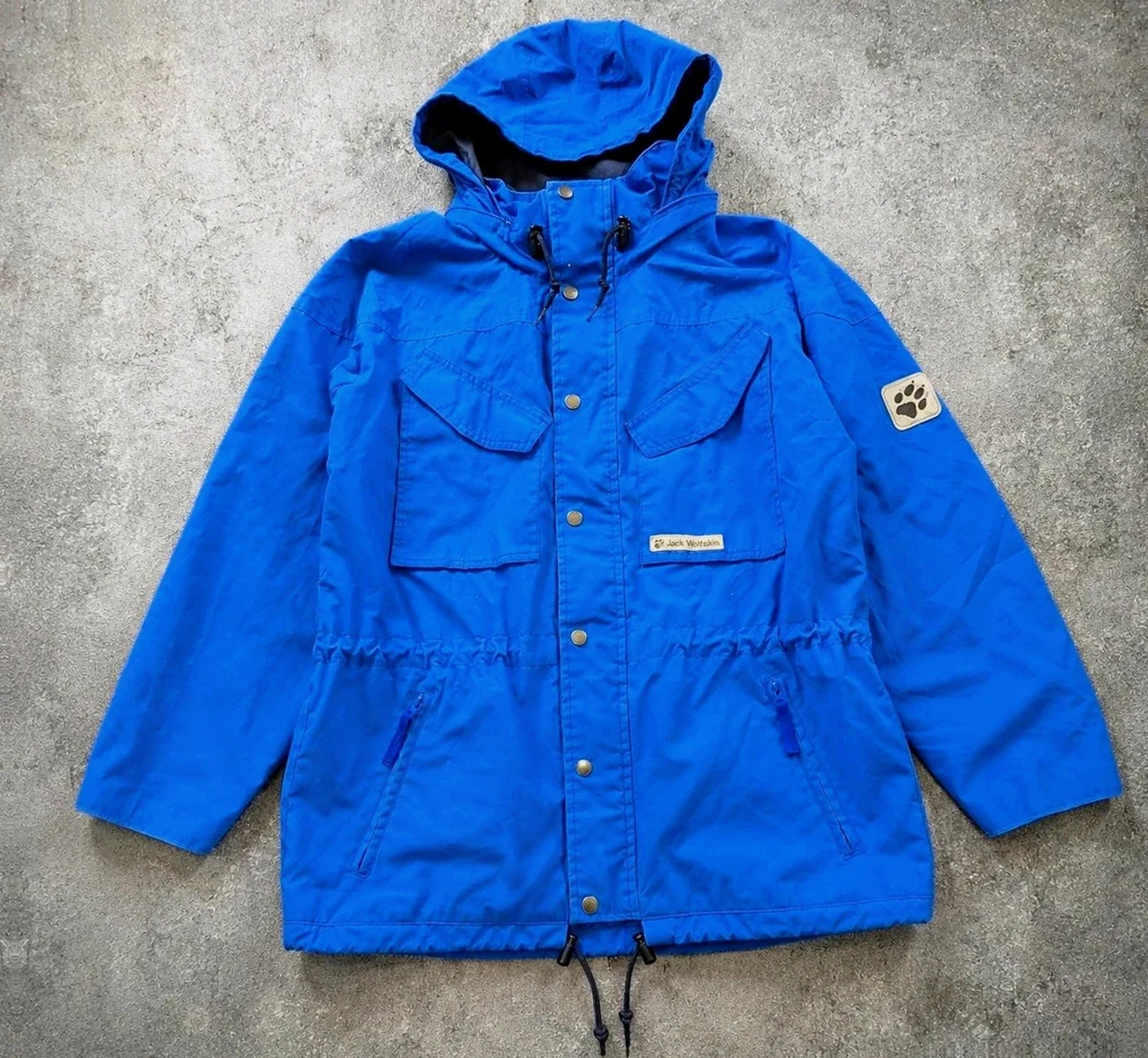Jack Wolfskin Function 65 veste parka outdoor vintage bleu S – Gorpcore Hiking 90s