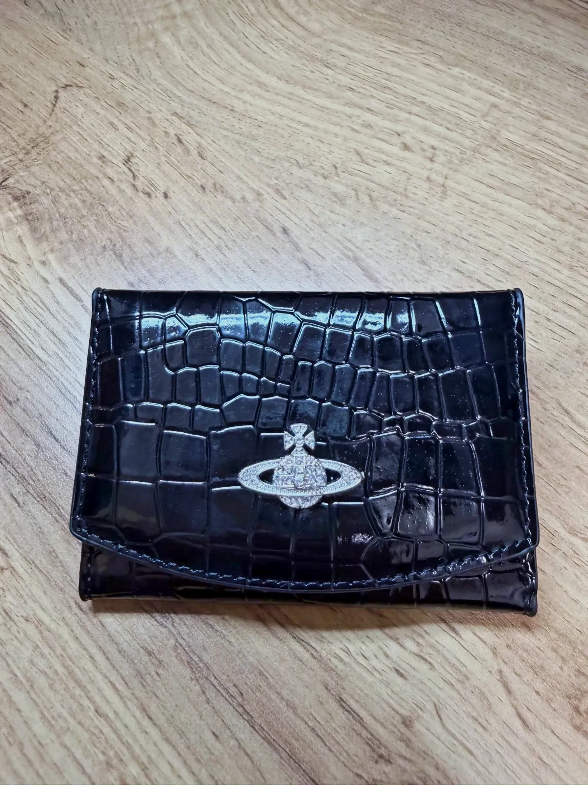 Portefeuille Vivienne Westwood noir crocodile
