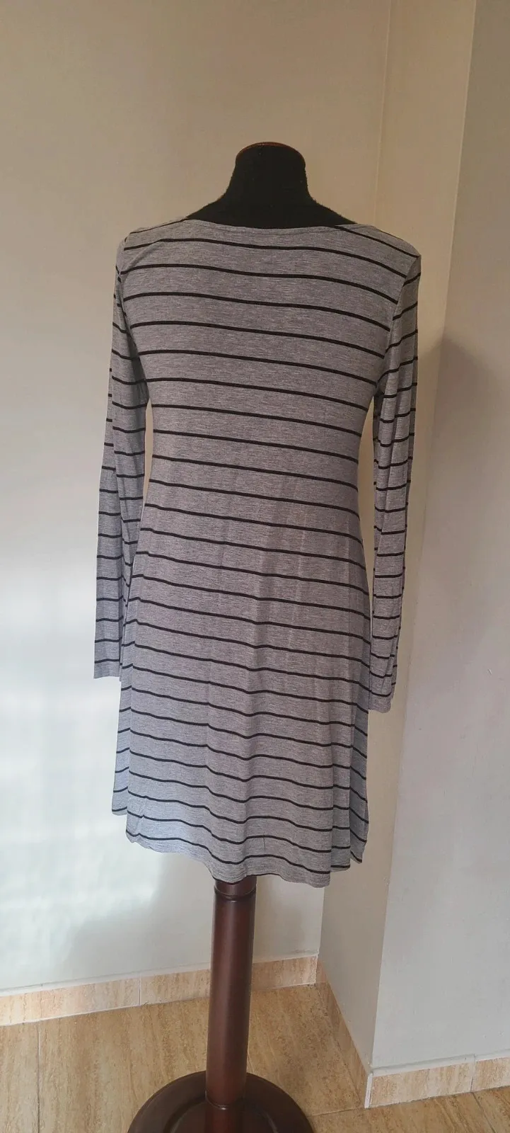 Vestido Vestido Corto Rayas Springfield Talla M Gris y Negro – Springfield – taille M / 38 / 10 4