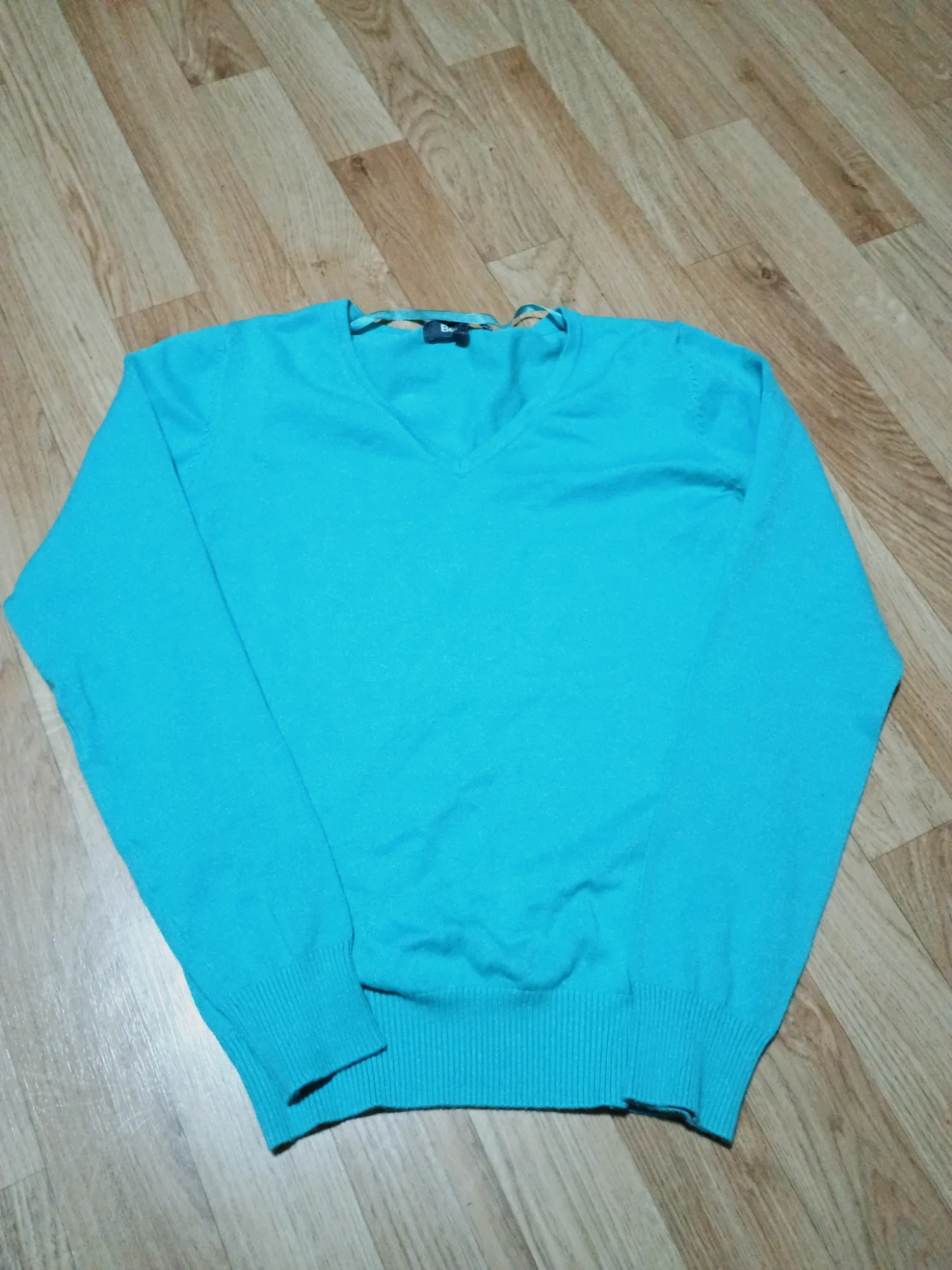 Pull col V femme Bleu clair Bel&Bo XS/34