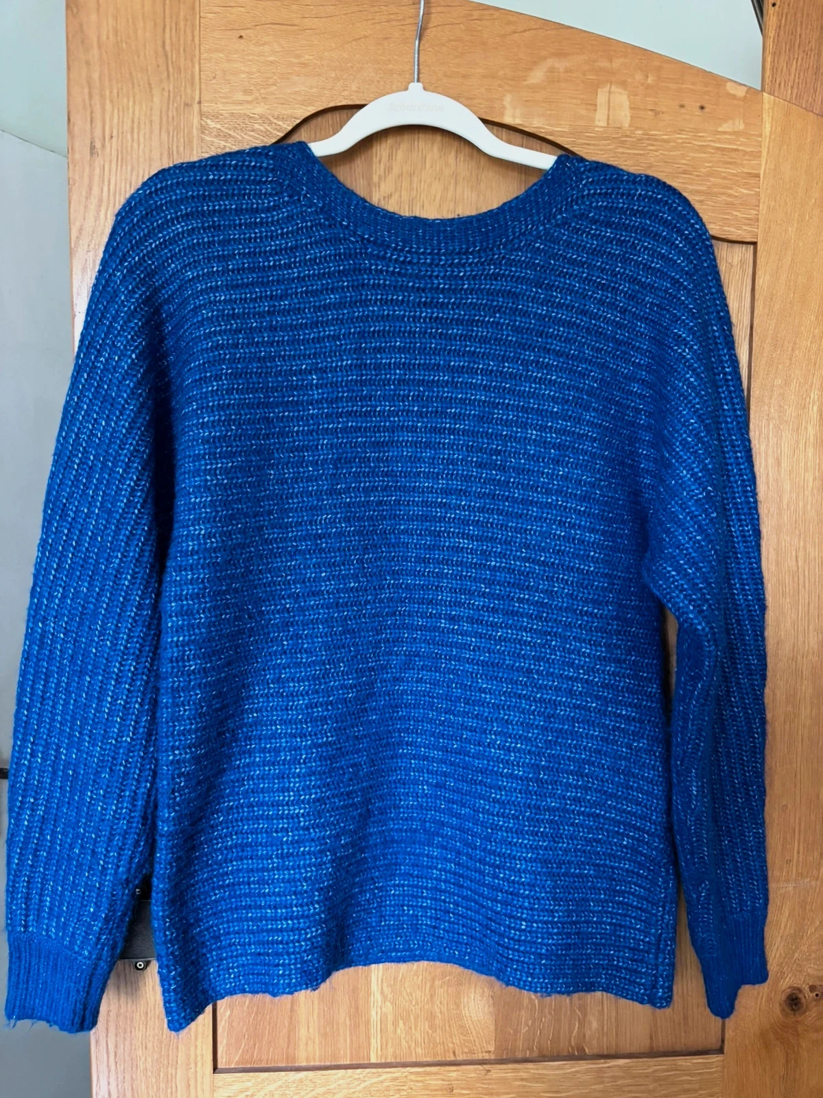 Pull bleu texturé