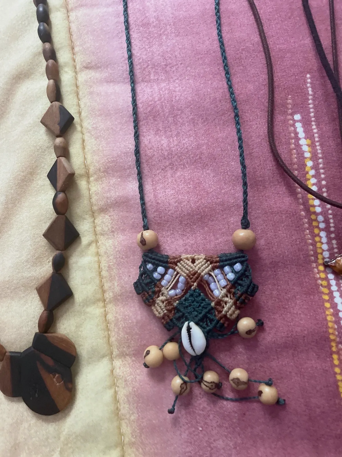 Lote de collares vintage - madera y piedras – Tribu 5