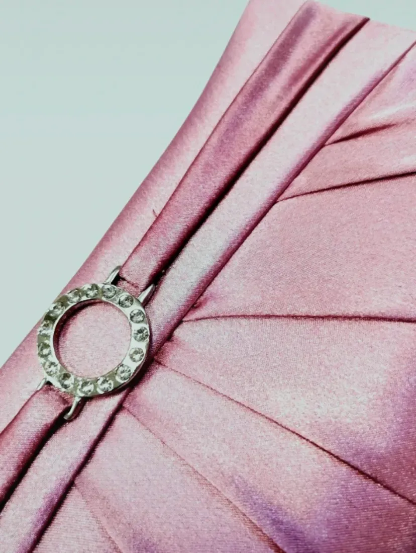 Pochette rose poudré avec fermoir strass – Sandro – rose poudré – taille Taille unique 2