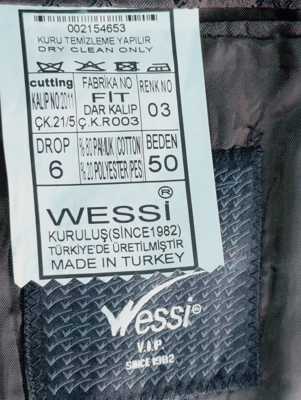 Chaqueta de traje Wessi talla 50 (M) fit marron – Wessi – taille M 7