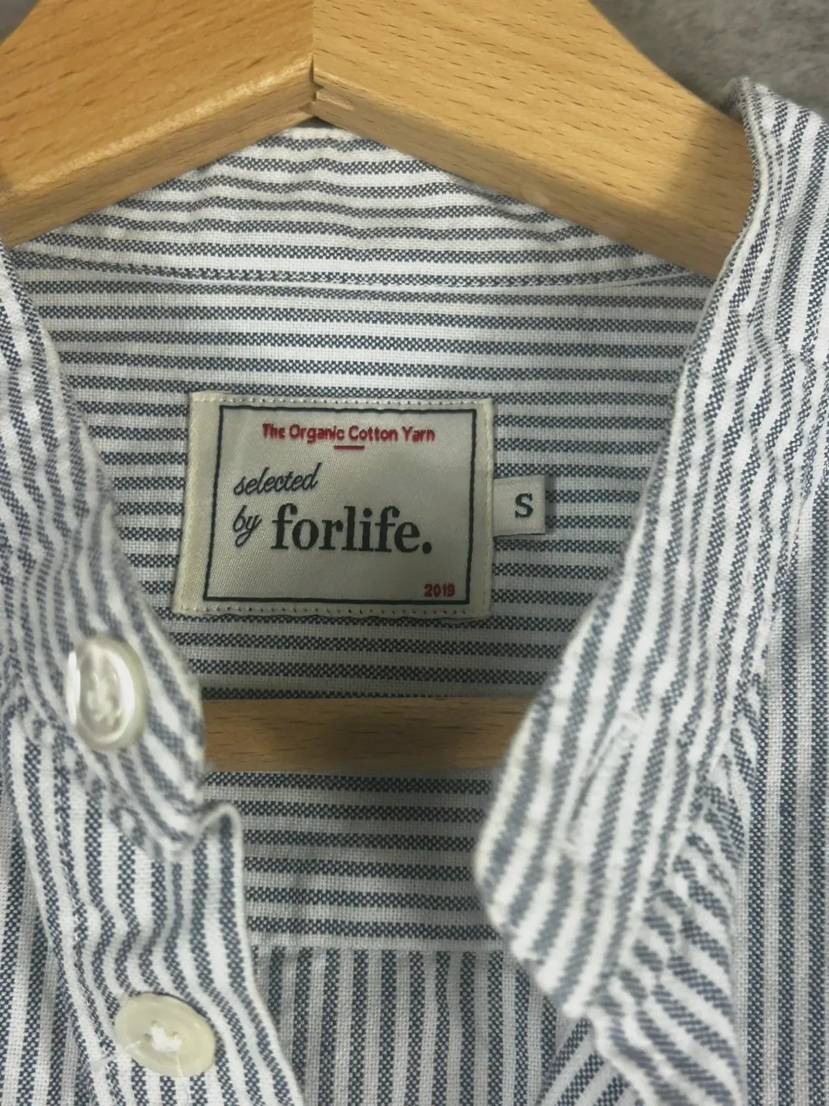 forlife homme chemise ralph taille s coton biologique rayée bleu blanc – Forlife – taille S 5