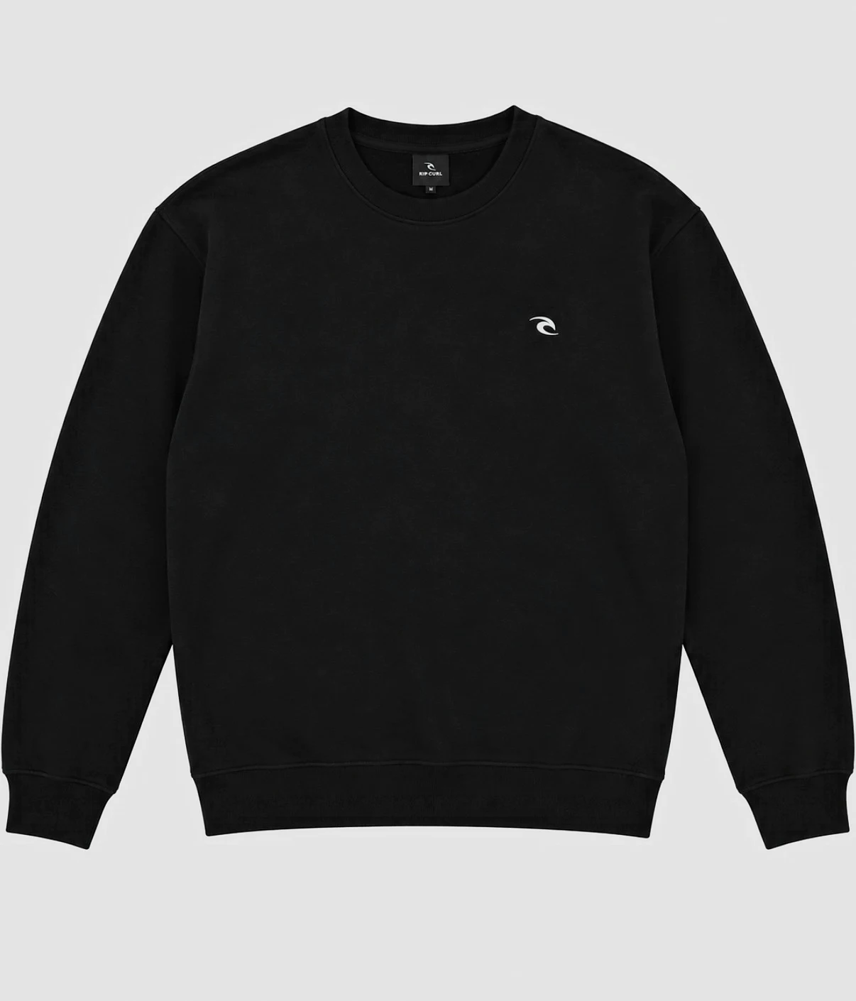 Oceansapart Sweatshirt unisexe noir col rond manches longues uni logo taille M