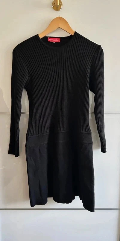 Robe d’hiver Alain Manoukian maille côtelée épaisse extensible T40