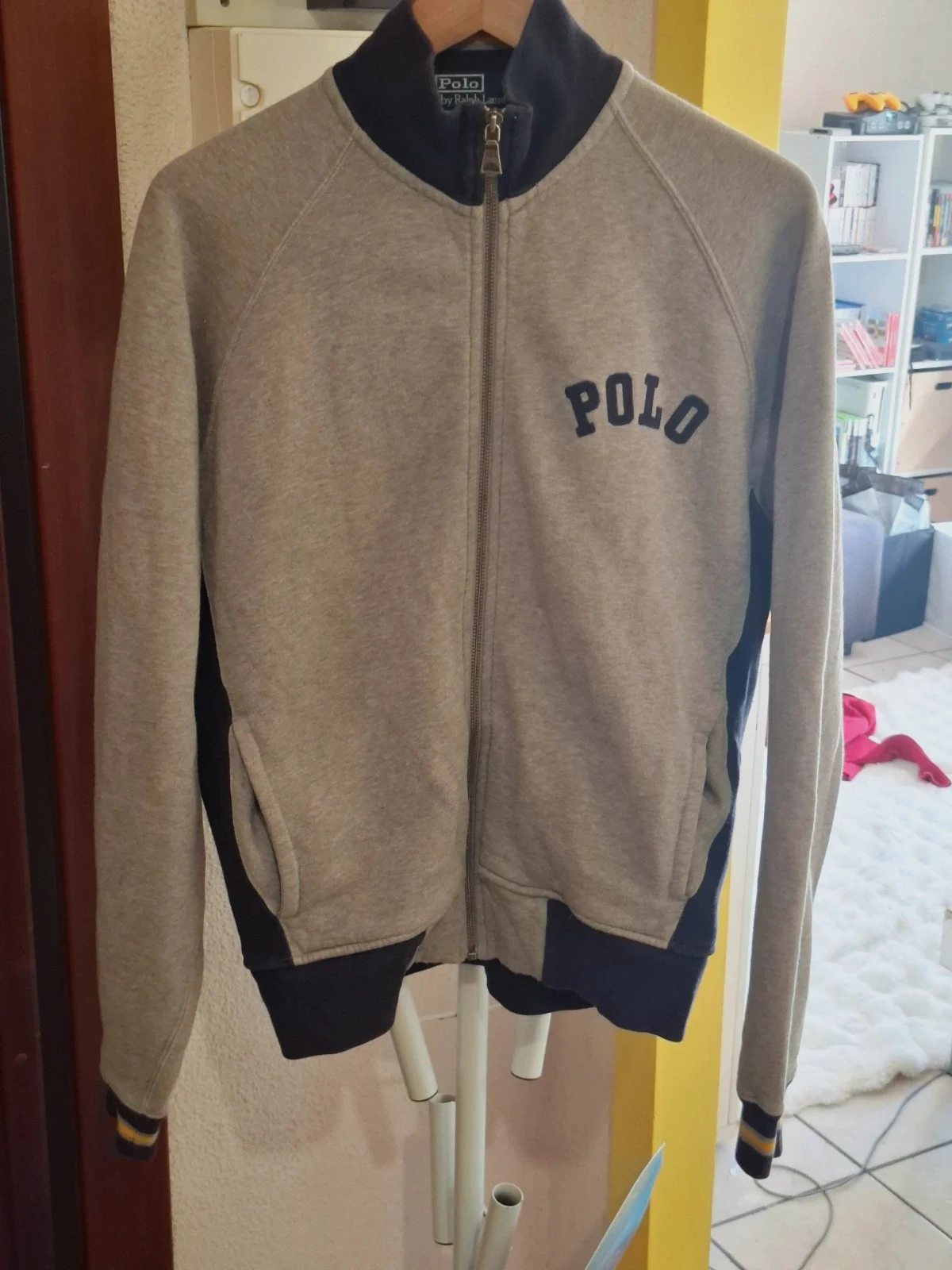 Gilet / Sweat Zippé Gris et Bleu Marine Polo By Ralph Lauren T.S / S-M