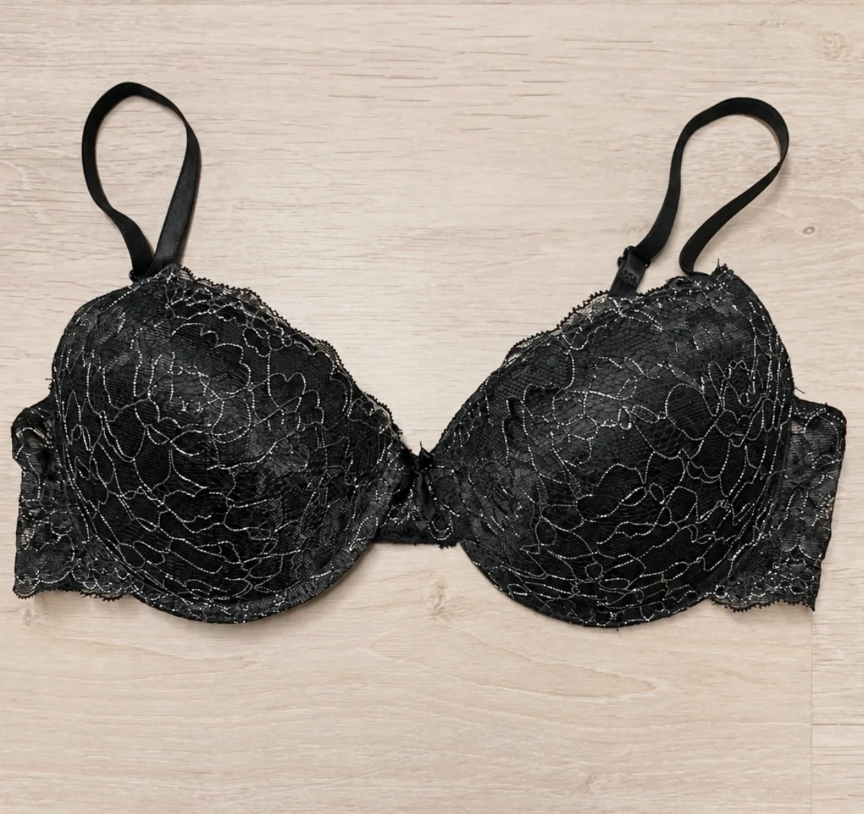 🖤 Soutien-gorge noir en dentelle brillant Manoukian x Wildrose – 95C