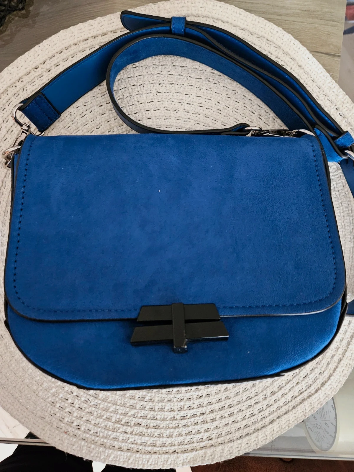 Sac bandouliere cuir et daim