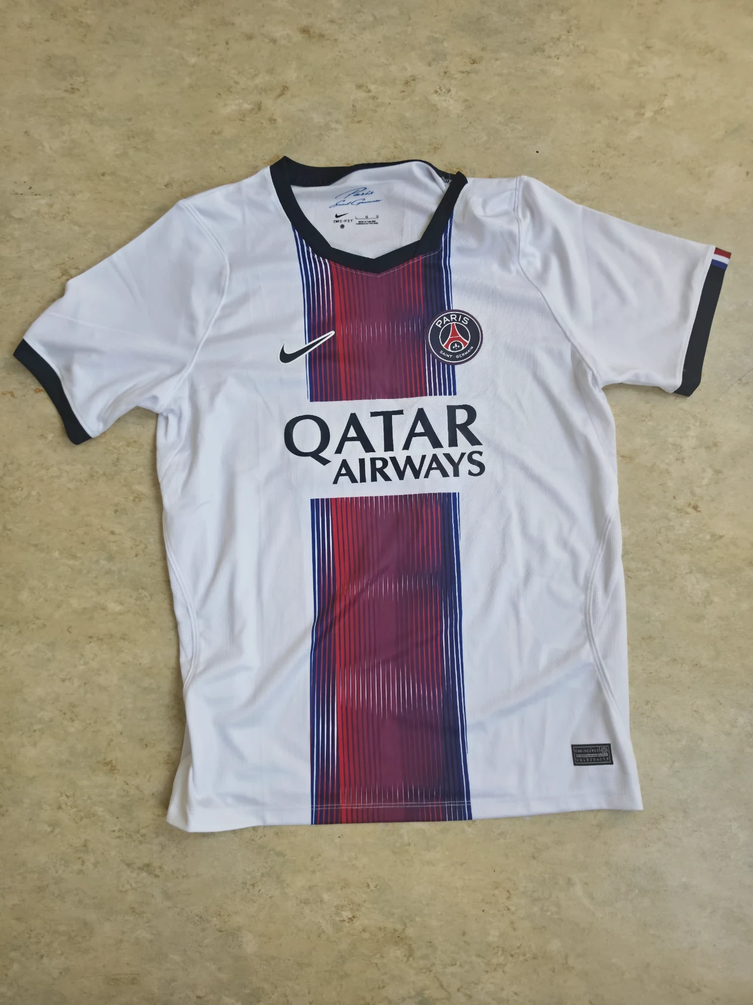 Maillot Paris Blanc D. Doué 14 - Taille L 
