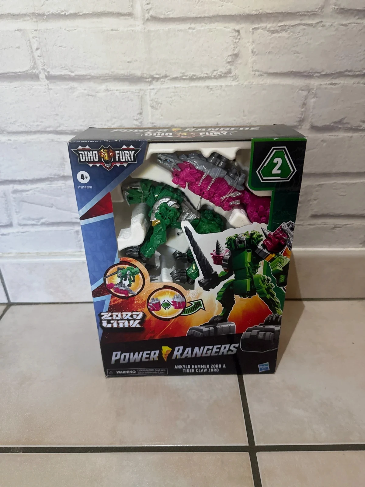 Figurine Power Rangers Dino Fury Zord Link Série 2 Combinable 15 cm