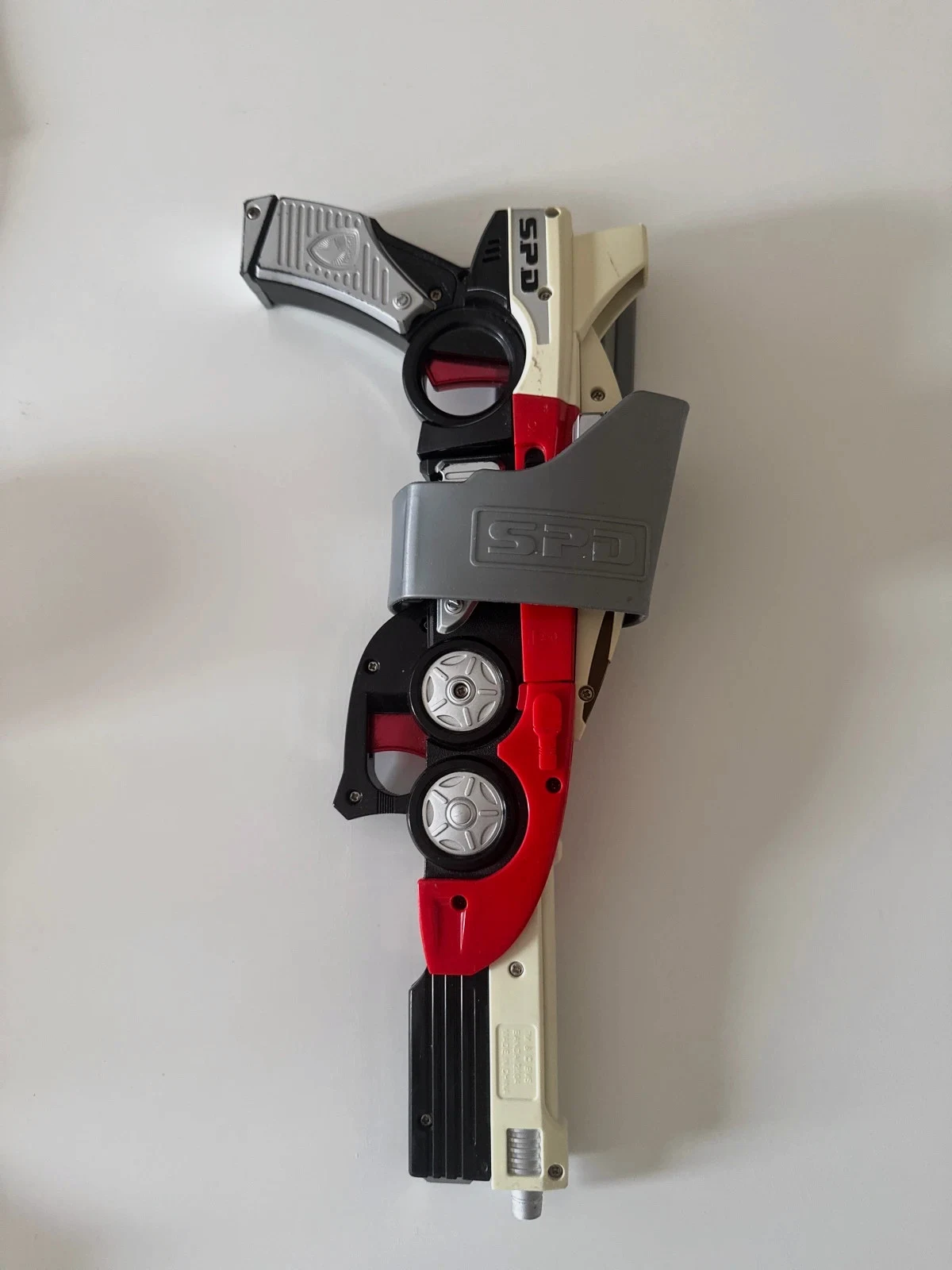 Pistolet amovible Power Rangers SPD Red Ranger Delta Blaster lumières et sons avec holster – Power Rangers – taille Taille unique
