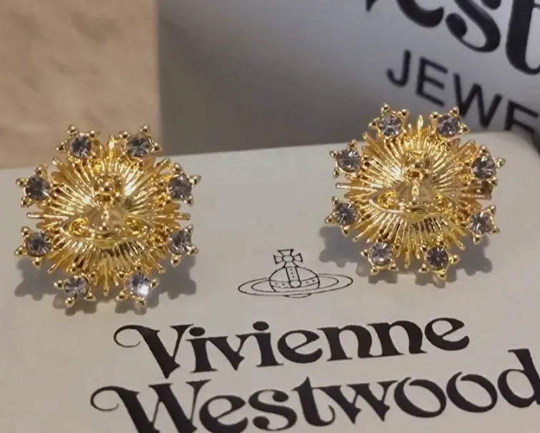 Boucles d'oreilles Vivienne Westwood dorées strass – Vivienne Westwood – doré – taille Taille unique 2