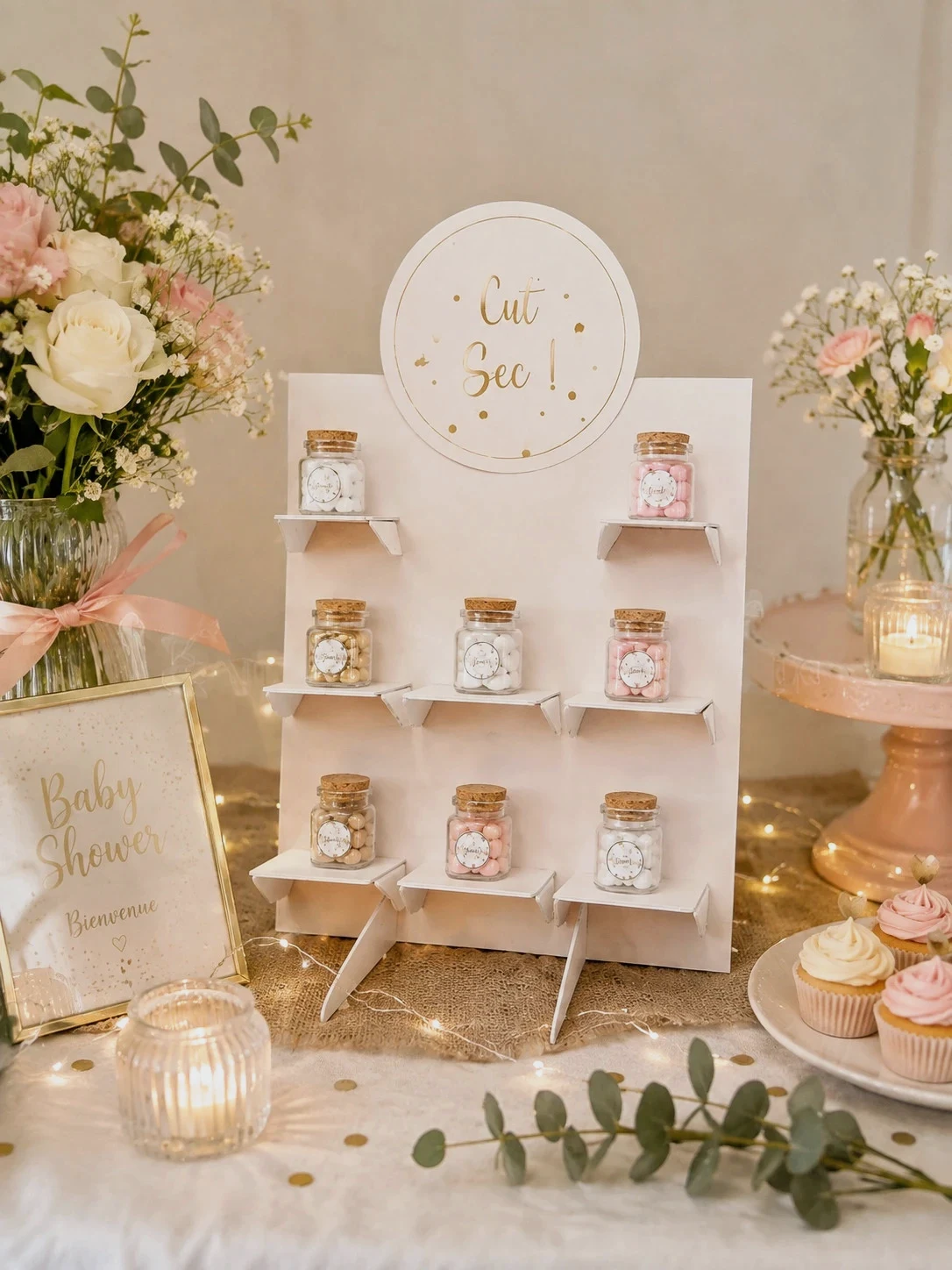 Présentoir Baby Shower / fête Cut Sec – Neuf sous blister
