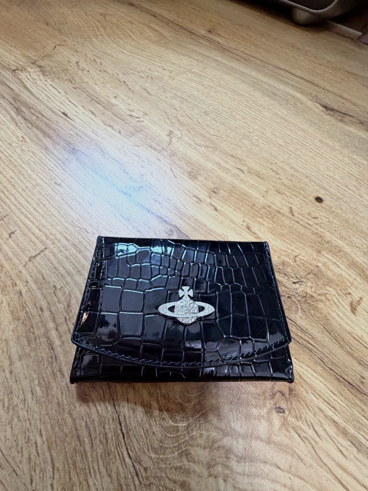 Portefeuille Vivienne Westwood noir crocodile