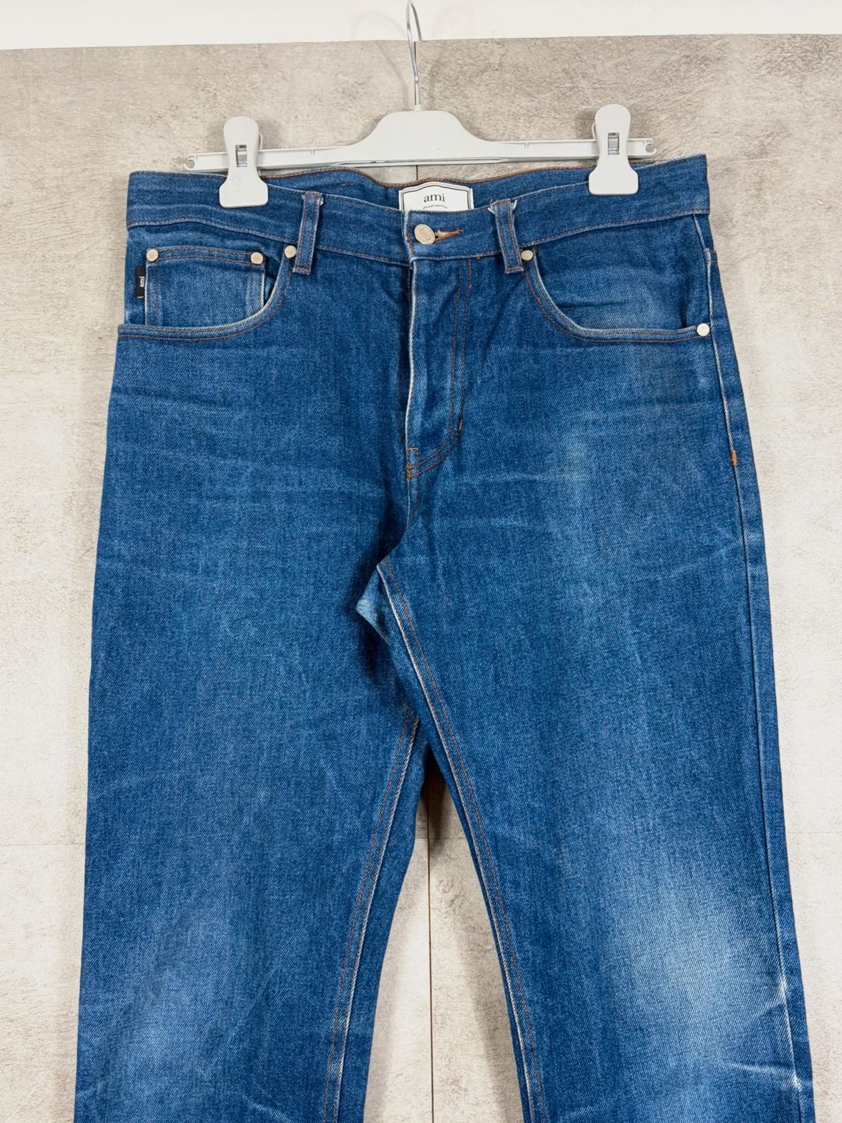 AMI Alexandre Mattiussi homme jean droit taille 32 denim bleu délavé Made in Portugal luxe – AMI – taille W32 | FR 42 3