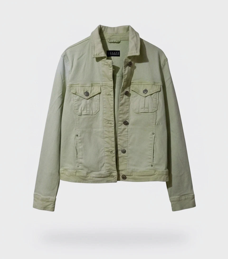 Veste en jean vert pastel C&A Premium – Taille M (38) – C&A – taille Taille unique