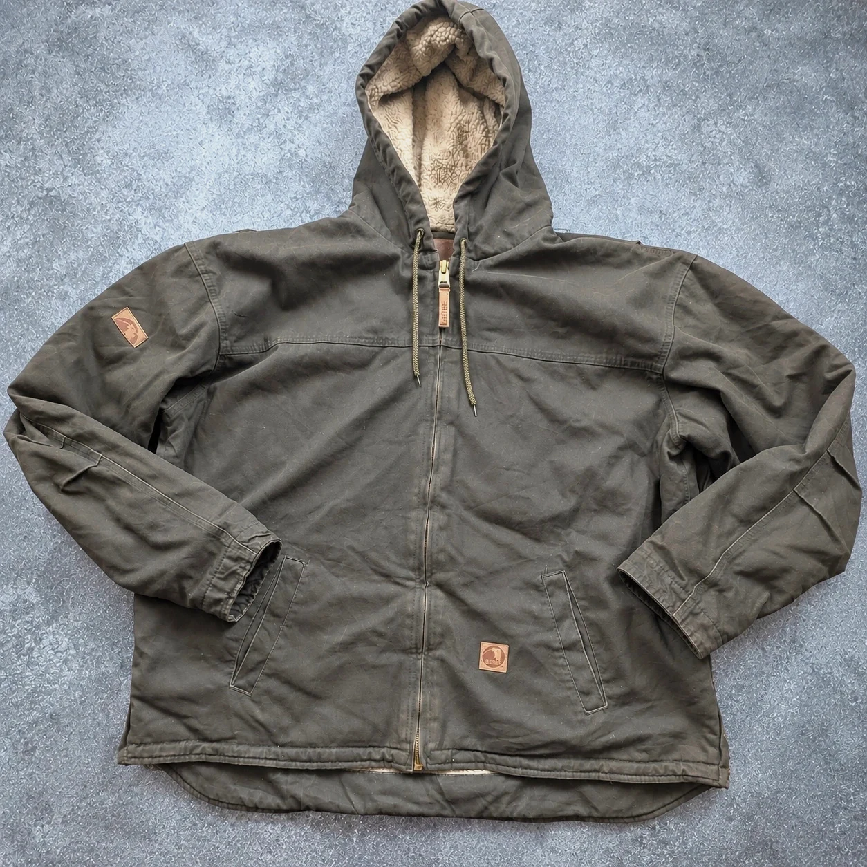 veste workwear Active Jacket style 2XL sherpa toile coton kaki gris Berne