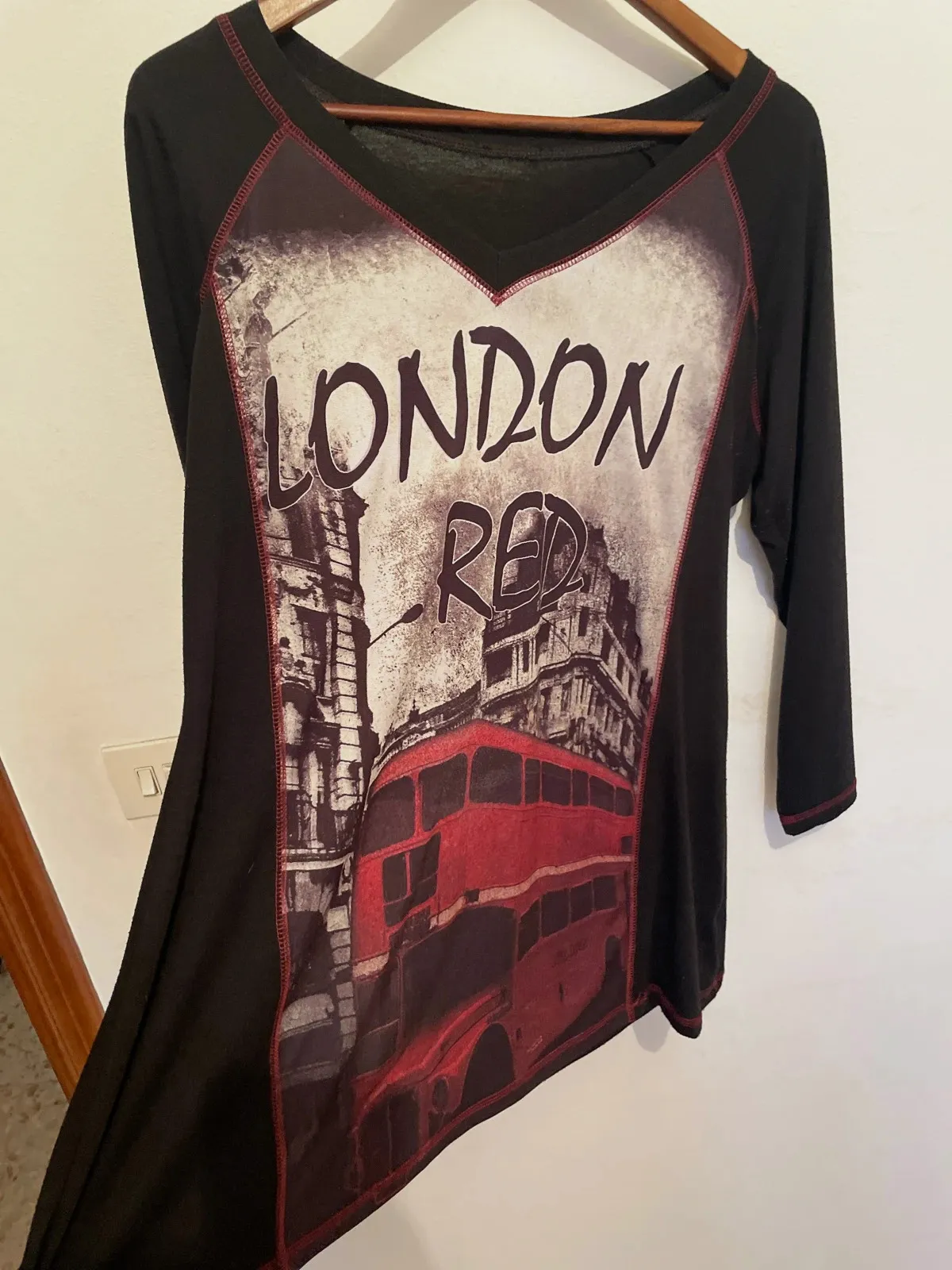 Jersey fino negro "London Red" - Talla M - Estilo Urbano – London – taille M / 38 / 10 3