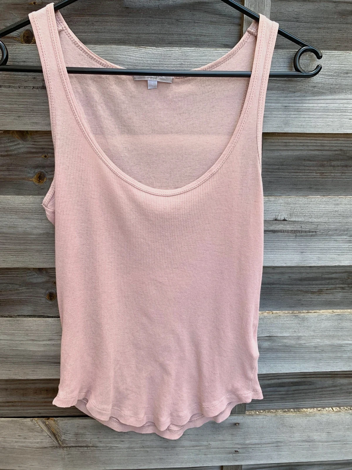 💗 Massimo Dutti – Débardeur rose poudré côtelé – S