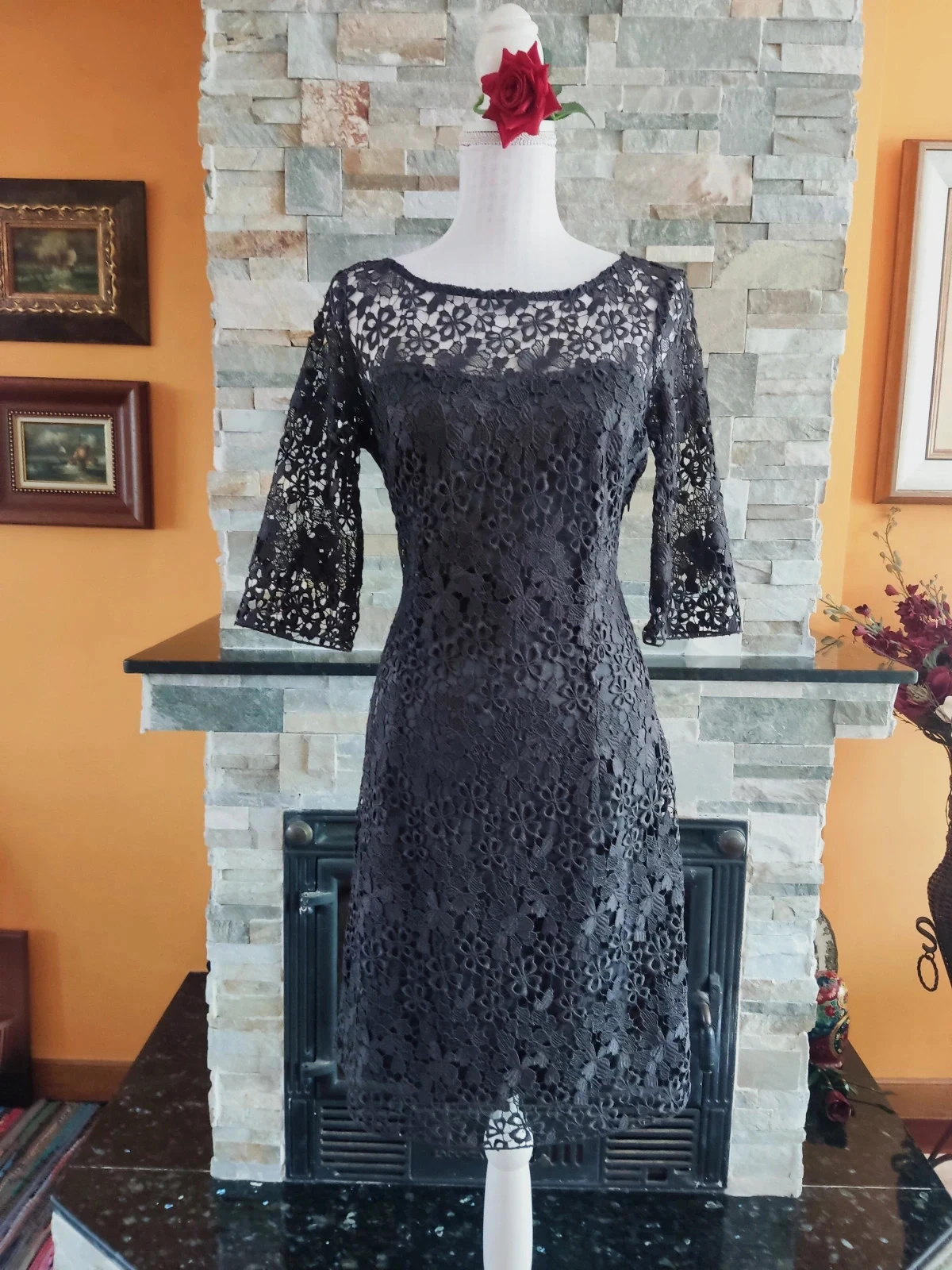 🔥 Elegante vestido de crochet fino gris, de Steps everyday chic