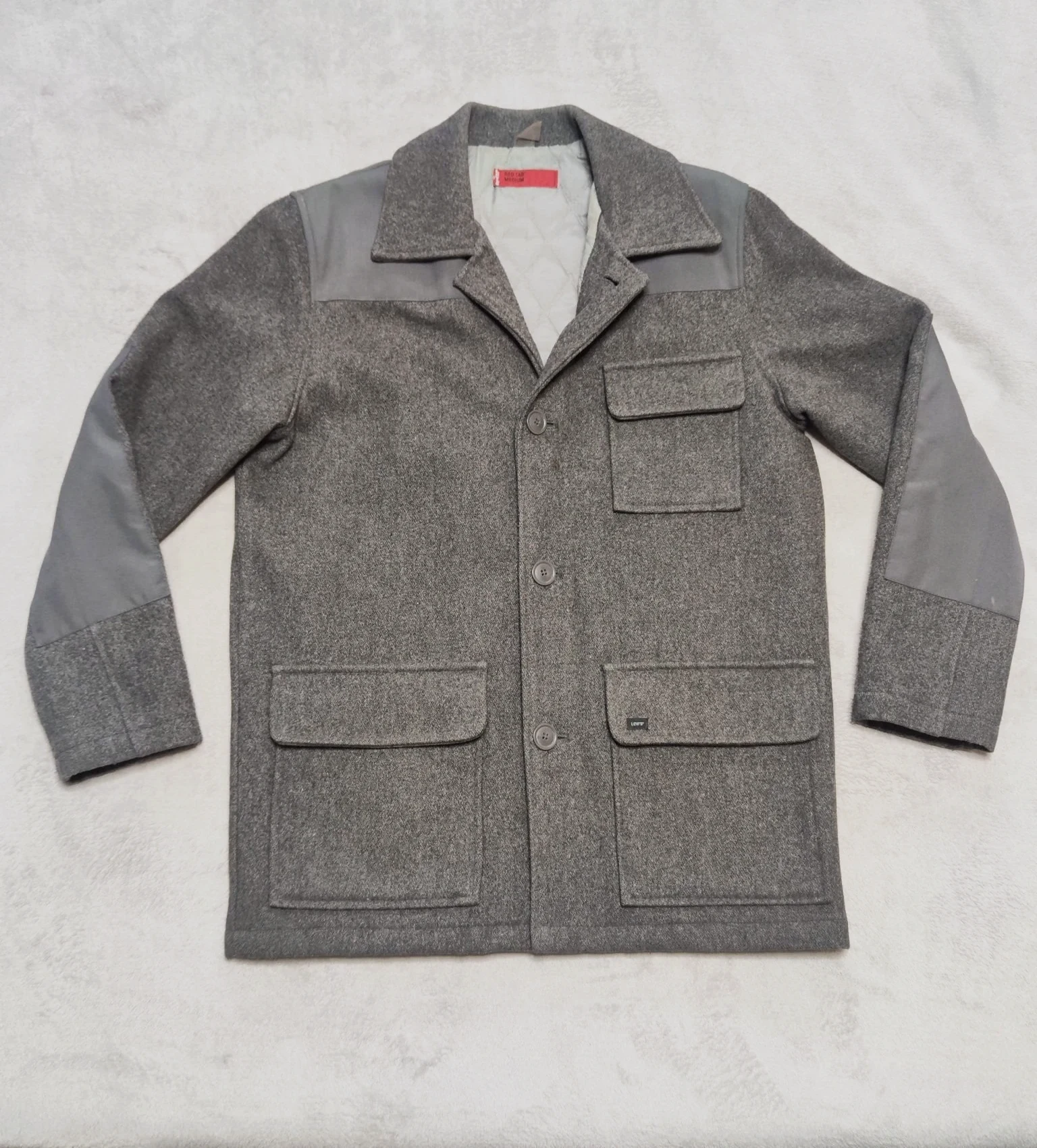 Veste manteau en laine Levi's gris