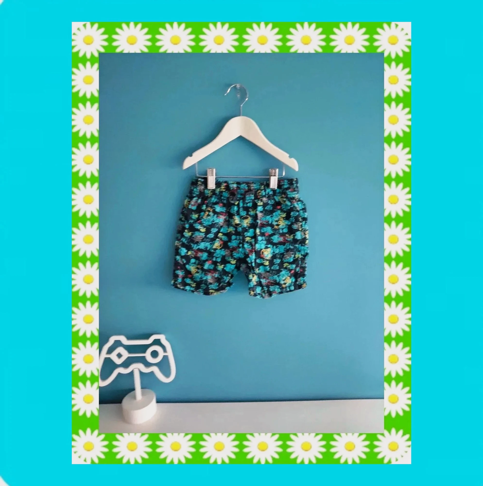 🩵 Pantalón Corto Niño Divertido Estampado Marino 🩵