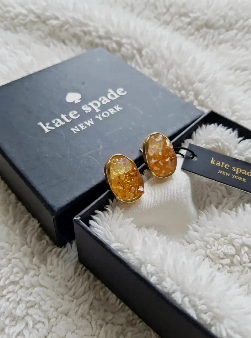 Boucles d'oreilles Kate Spade ambre