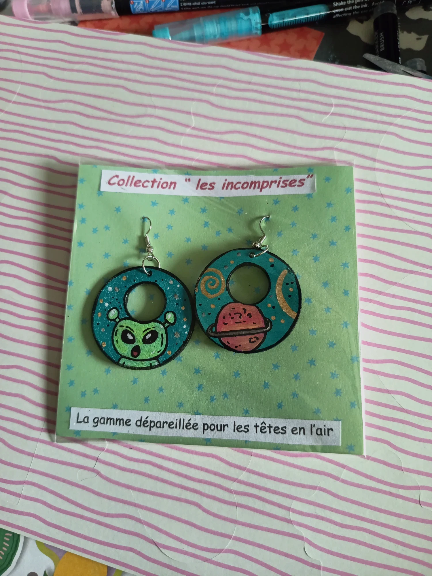 Boucles d'oreille collection les incomprises 