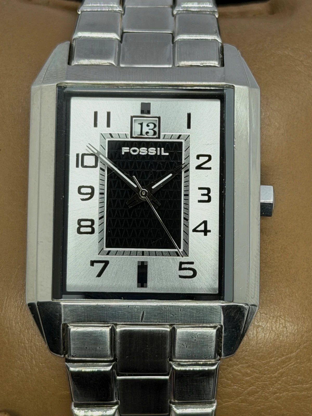 🤩 Sublime Montre Fossil Homme - Style Tank Chic & Boîte d'Origine ! 🎁