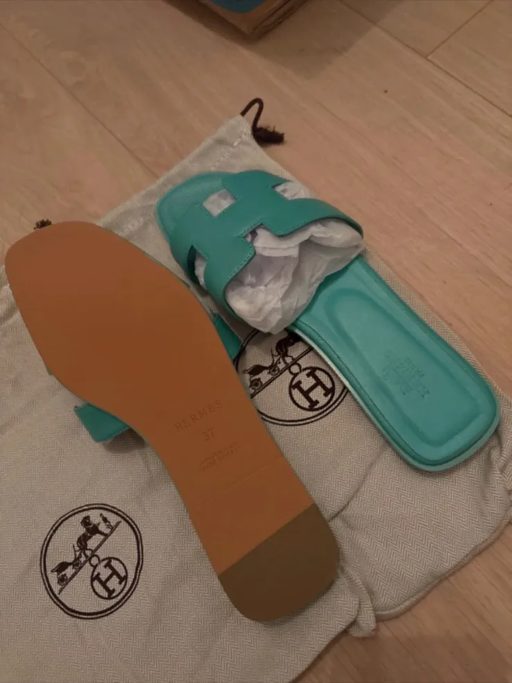 Claquettes H bleu taille 37 – Hermès – taille EU 37 3