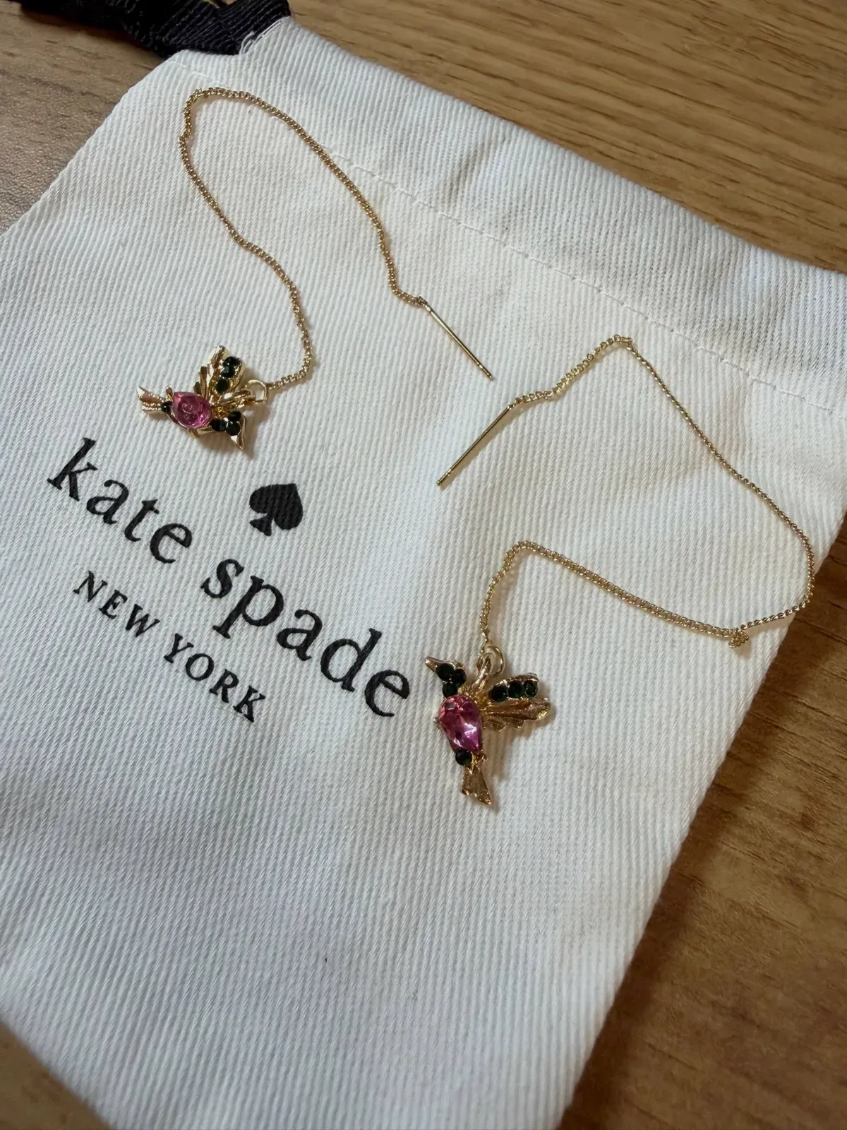 Boucles d'oreilles pendantes colibri Kate Spade – Kate Spade – doré – taille Taille unique 4