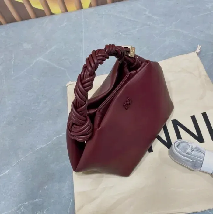 Sac à main femme ganni mini neuf – GANNI – bordeaux – taille Taille unique 4