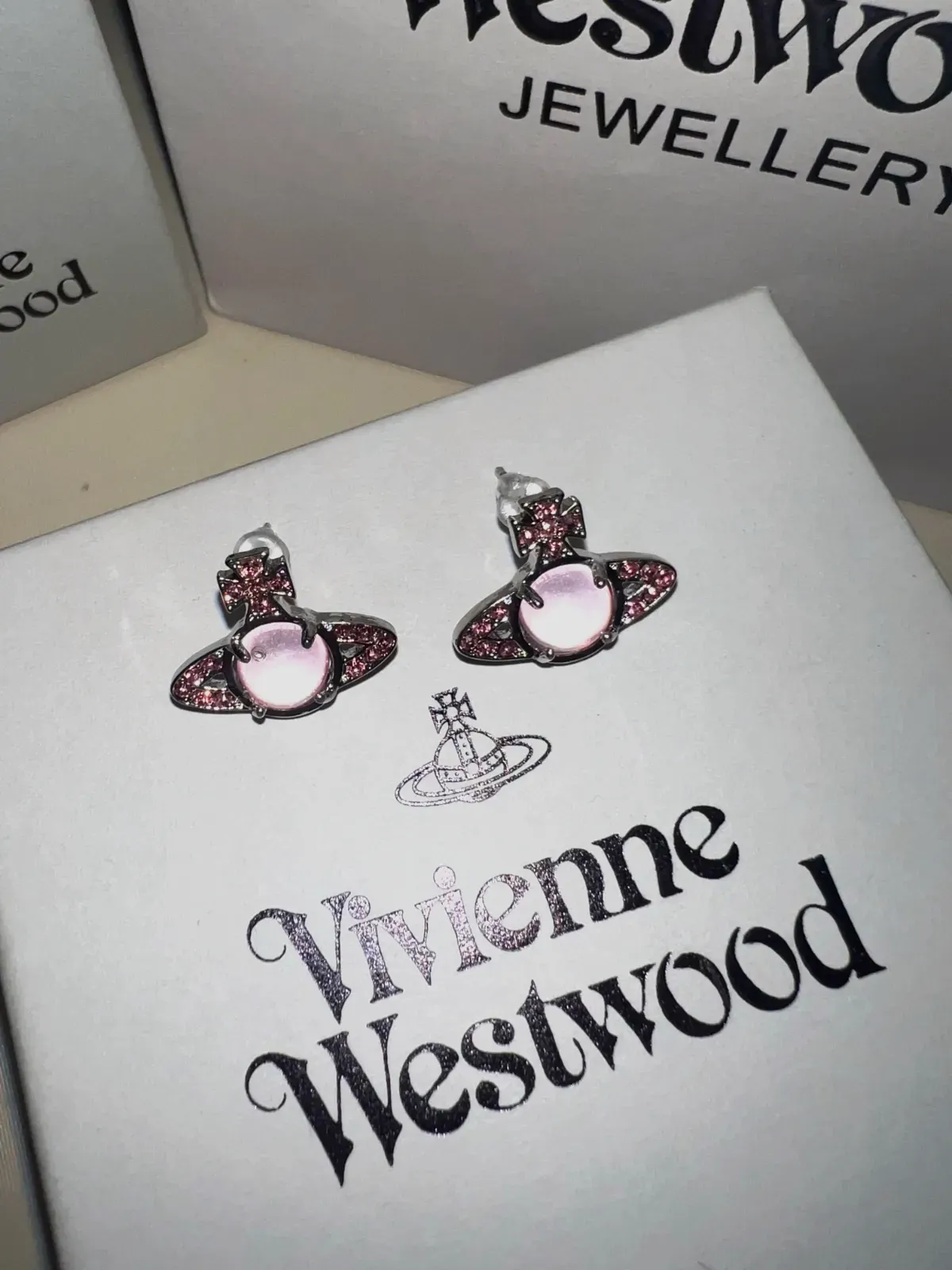 Boucles d'oreilles orb rosées Vivienne Westwood – Vivienne Westwood – rose et argenté – taille Taille unique 3