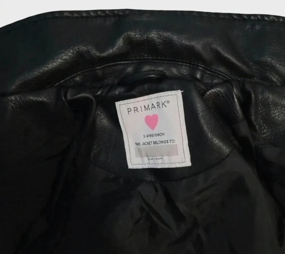 Chaqueta de polipiel negra estilo motera – Primark – Primark – taille 4 ans / 104 cm 4