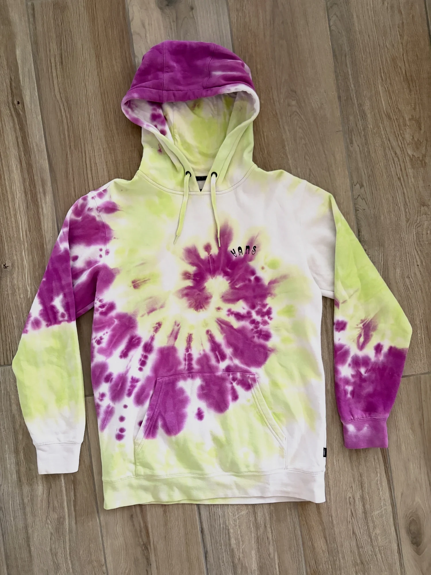 Sweat à Capuche Vans Tie-Dye - Violet/Vert Anis - Taille M - valeur 115€