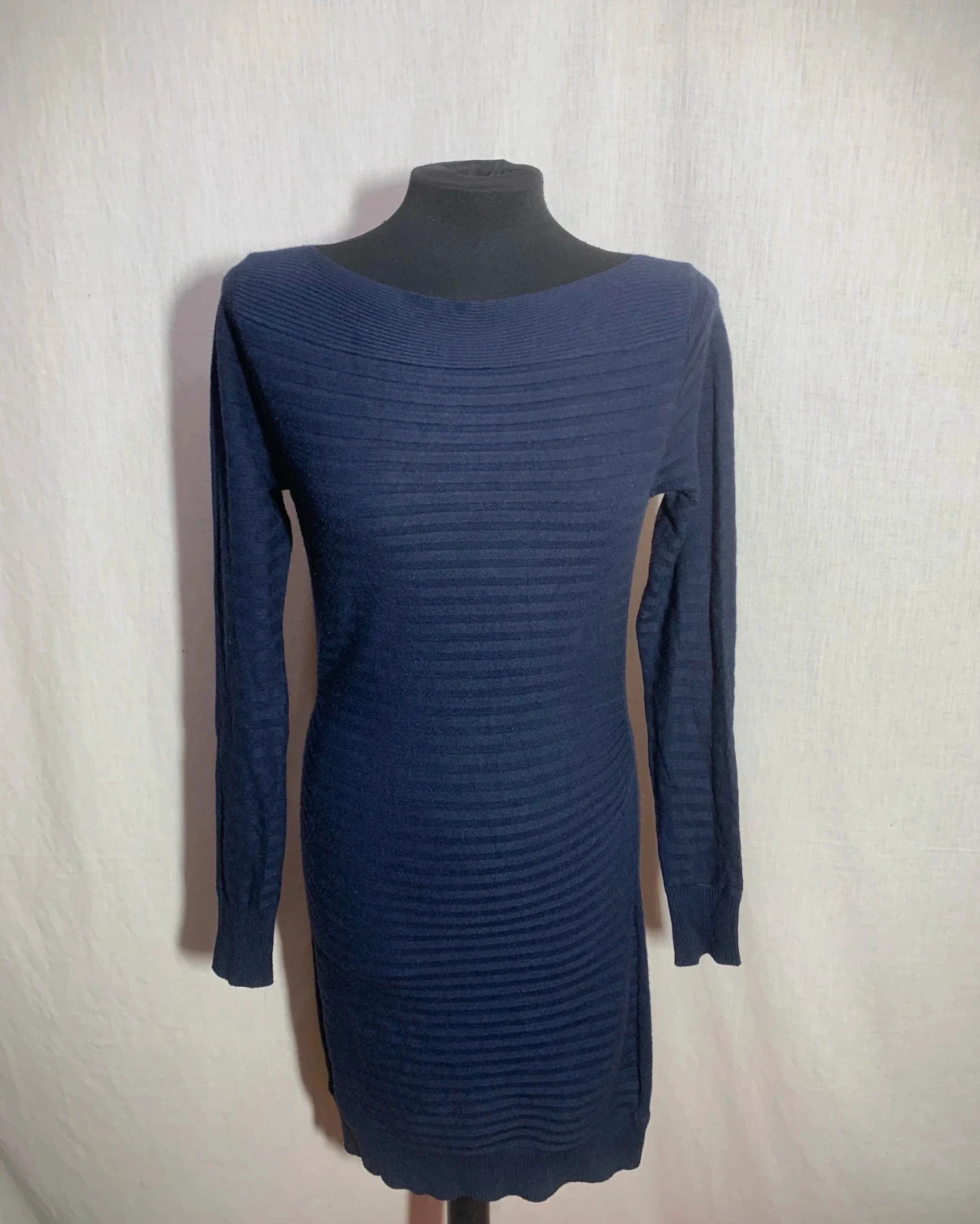 Vestido Punto Azul Marino | Navy Blue Knit Dress | Just be you – Just Be You – taille L / 40 / 12