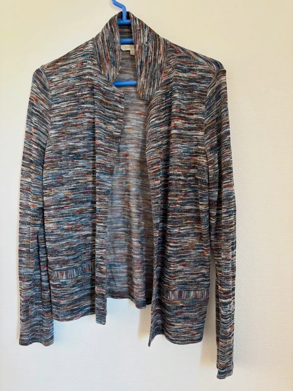 Cardigan long chiné multicolore