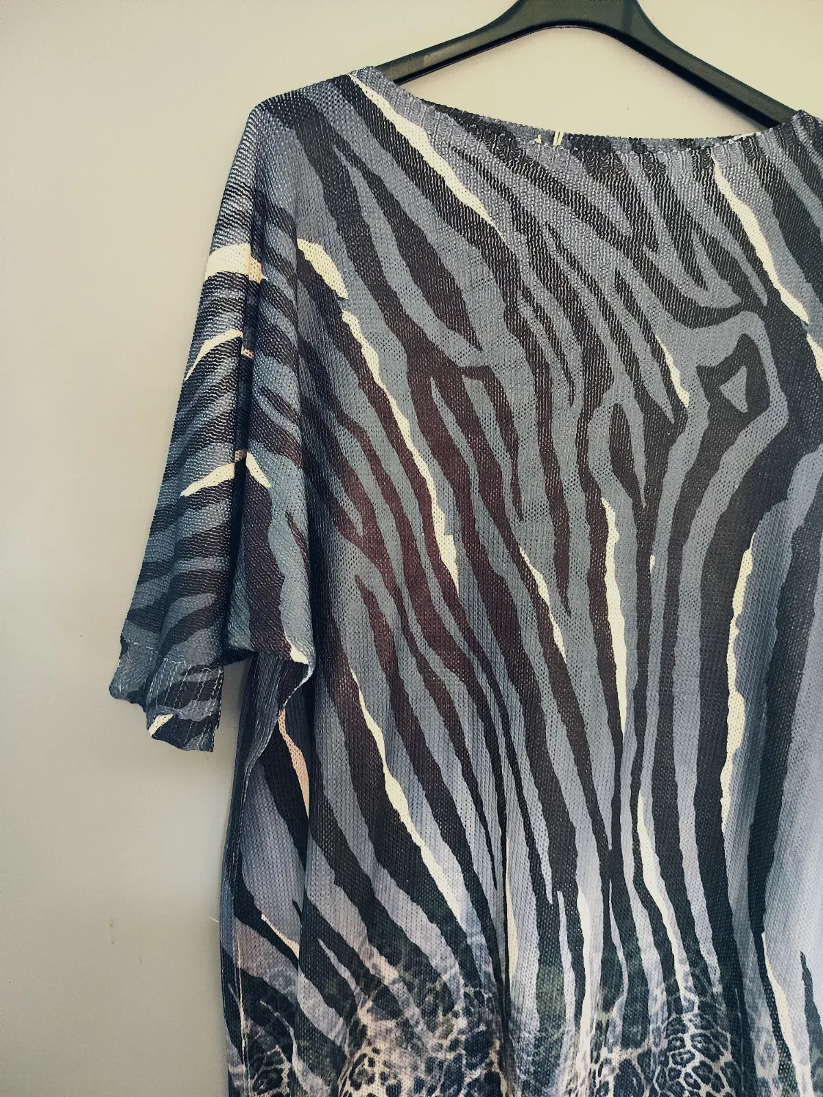 Tunique fluide imprimé zèbre et léopard – Capucine moda – taille Taille unique 3