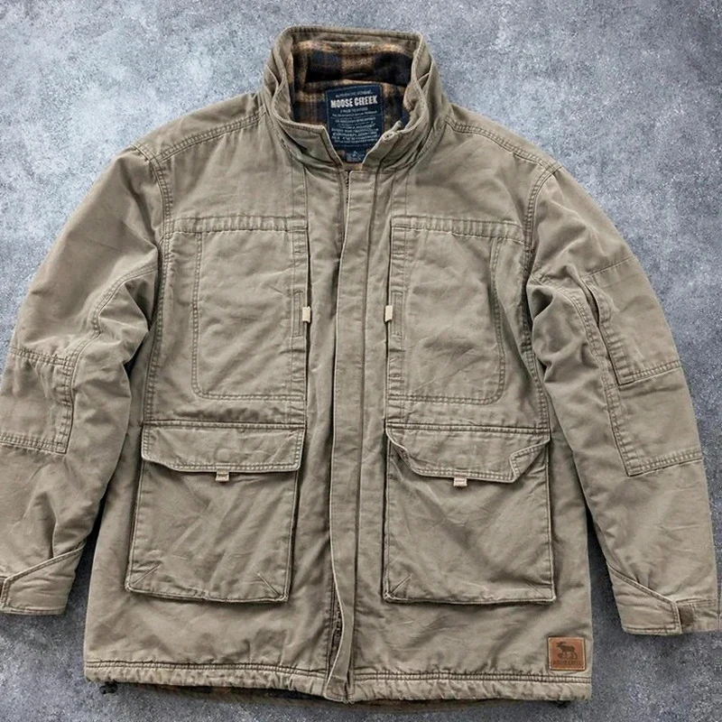 Veste Moose Creek XL Oversize Workwear Field Jacket Utility doublée polaire