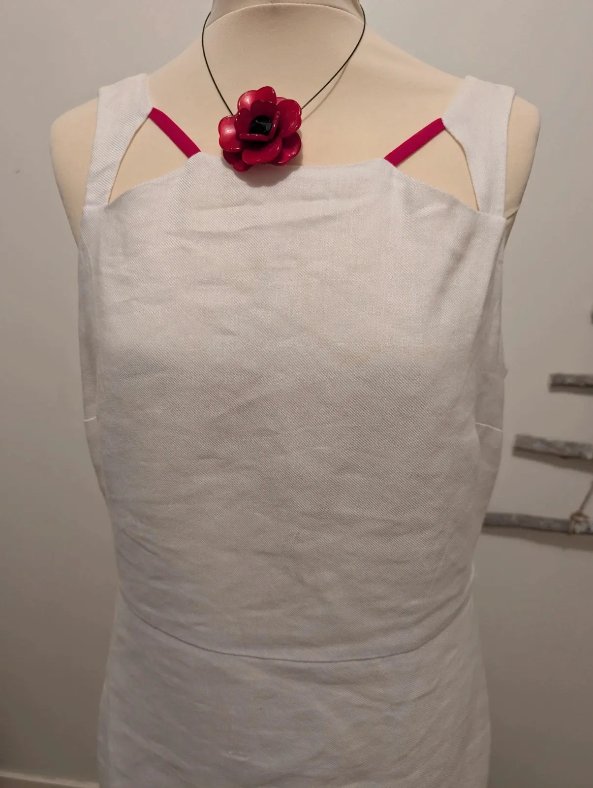 Robe en lin mi-longue blanche marque Nina Kalio taille 42 – Nina Kalio – taille XL / 42 / 14 2