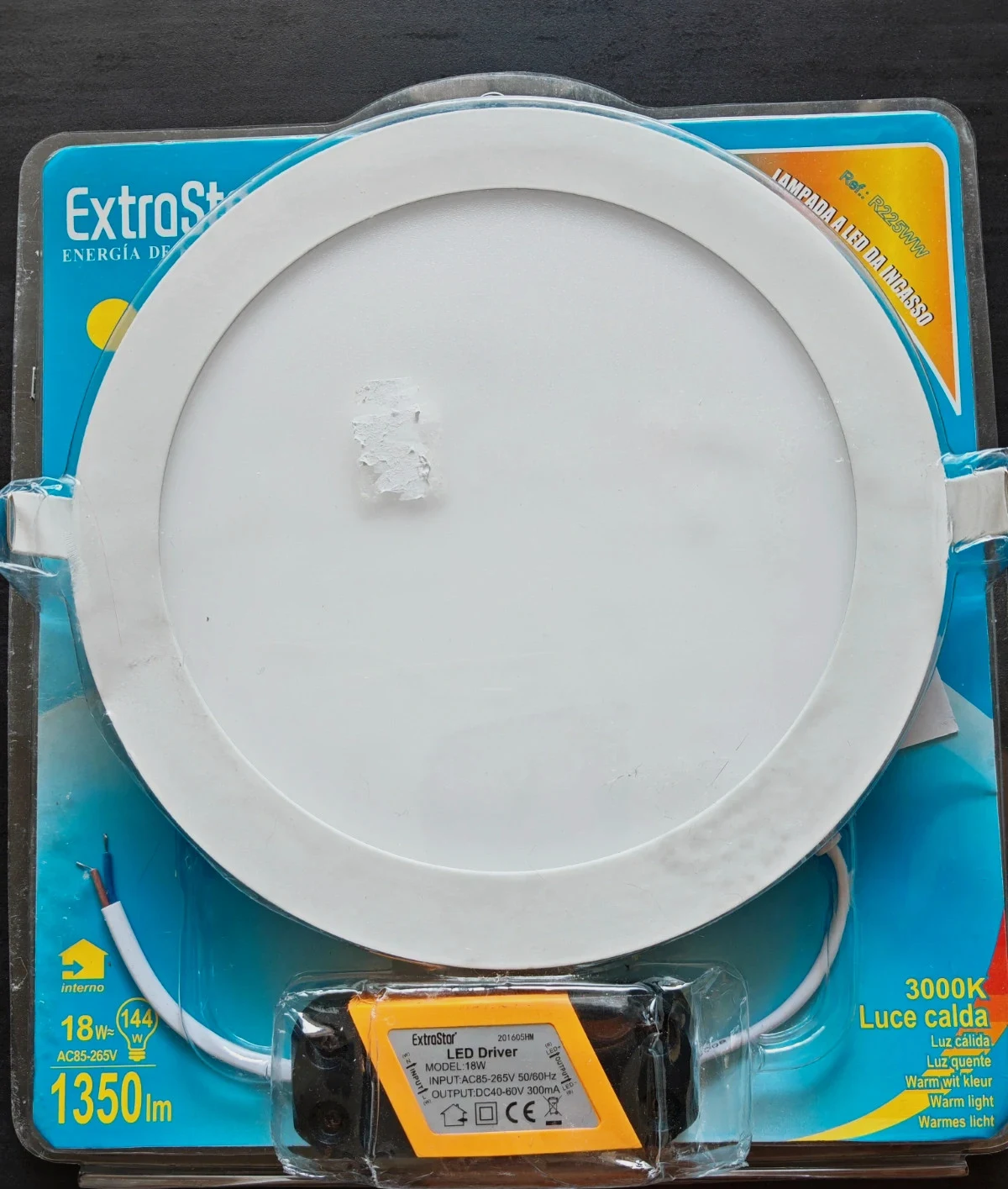 Spot LED encastrable Extra-plat 18W ExtraStar NEUF