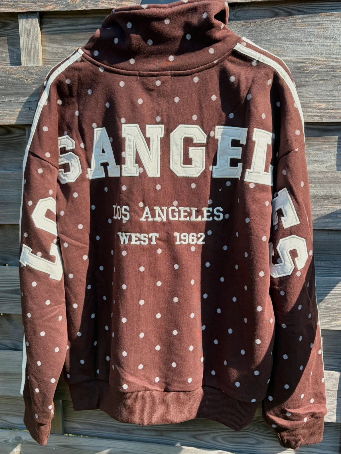 🤎veste zippé chocolat à pois los angeles