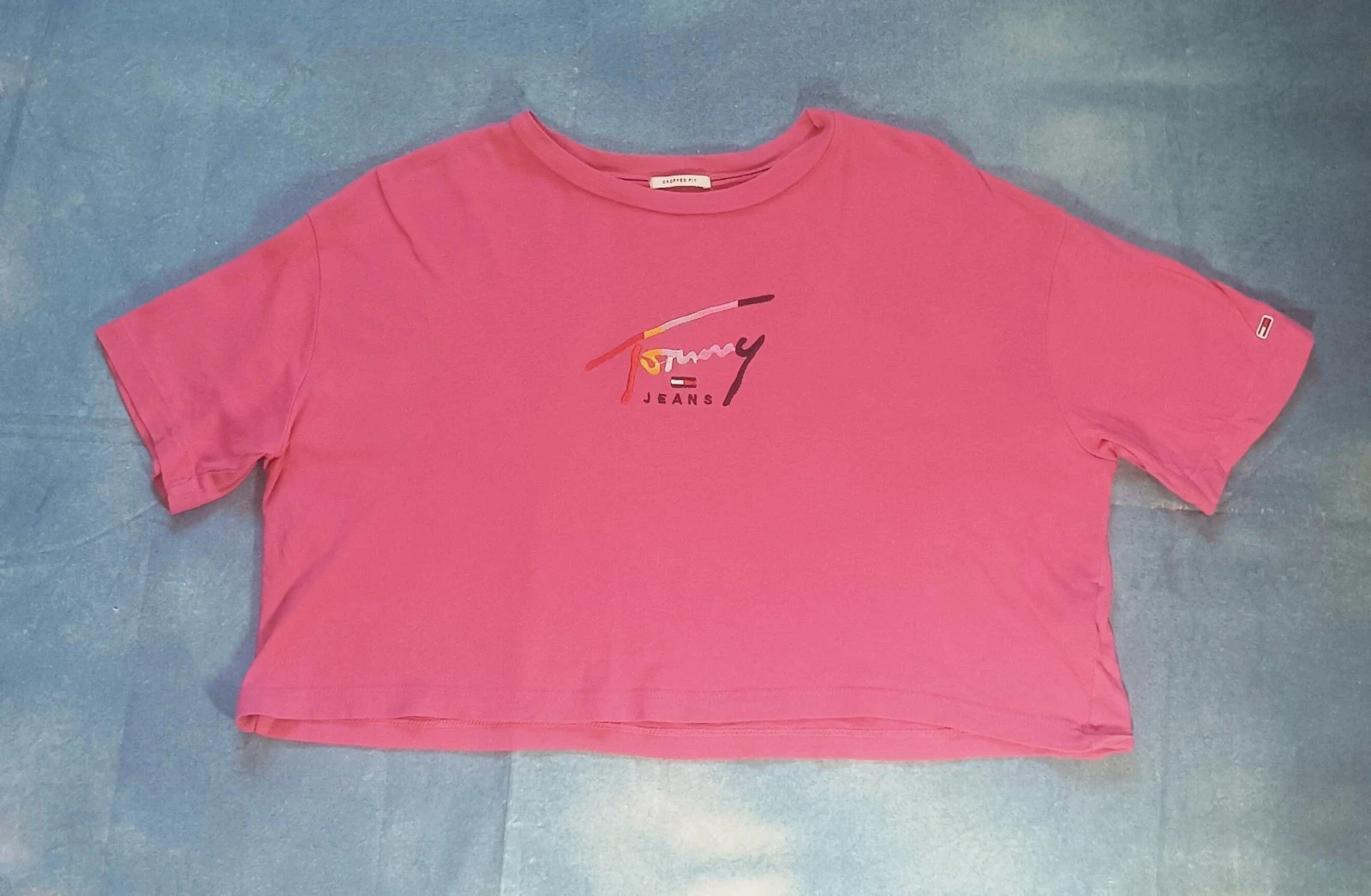 T-shirt crop top Tommy Jeans mujer Size XS pink