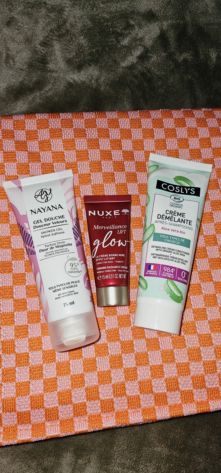 Lot 3 soins neufs NUXE, Coslys & Nayana – Visage, cheveux et corps