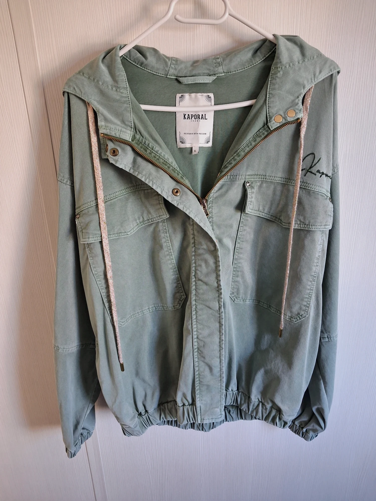 Veste légère à capuche Kaporal vert d'eau – Kaporal – taille L